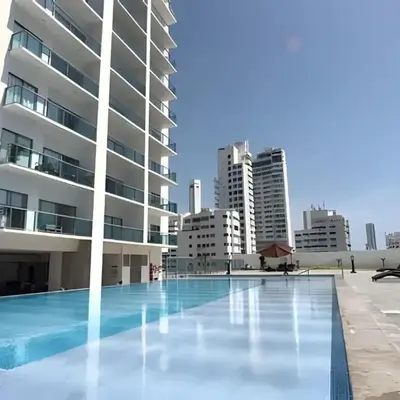 Hermoso Apto de 1 hab con Vista al Mar - Piso 10