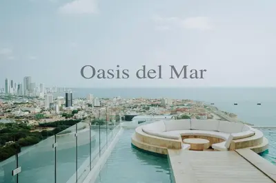 a view of the city from the observation deck of oasis del mar at Cartagena View perfect for couples beach & walk in Cartagena de Indias