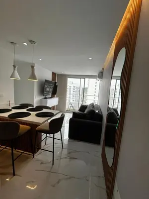 a living room with a couch and a table at Apt 2704 in Cartagena de Indias