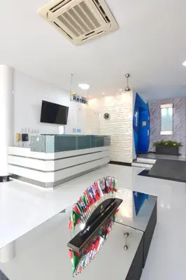 a room with a table with surfboards on it at Hotel Florida Sincelejo in Sincelejo