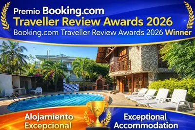 a flyer for a travel review awards in front of a house at Cabana Dubai Resorts in Santa Veronica