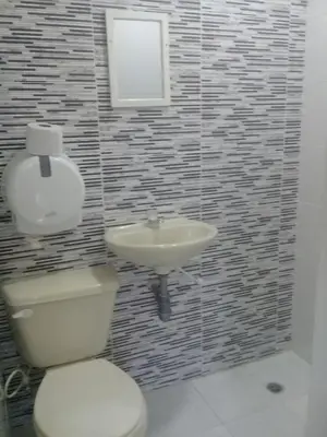 a bathroom with a toilet and a sink at Hotel Paseo Bolivar in Cartagena de Indias