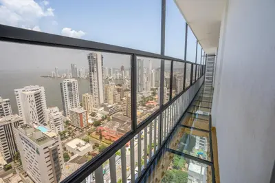 a view of the city from the top of a building at Hotel Cartagena Dubai in Cartagena de Indias