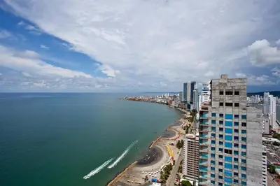 a view of the ocean from a building at Palmetto Eliptic 4003 in Cartagena de Indias