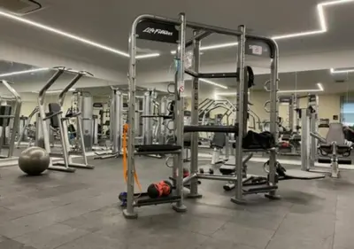 a gym with a bunch of equipment in it at Hotel Irotama del Mar in Santa Marta