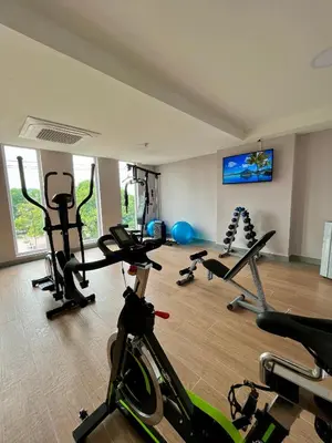a gym with several exercise bikes in a room at Wyndham Garden Cartagena in Cartagena de Indias