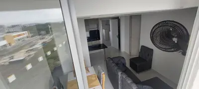 a view of a living room with a view of a building at HERMOSO APARTAMENTO CON BALCON, 3 Alcobas, 2 baños in Cartagena de Indias