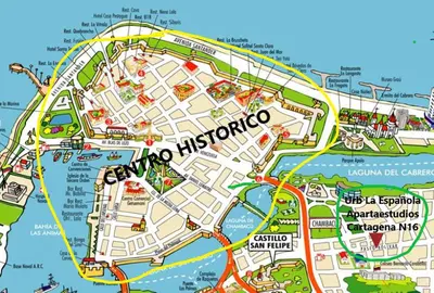 a map of the island of akrotiri at Apartaestudio Cartagena 2P in Cartagena de Indias