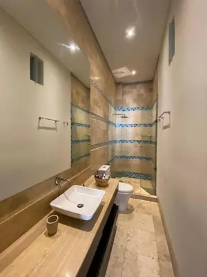 a bathroom with a sink and a toilet at Loft en Casa Colonial del Centro Histórico de Cartagena in Cartagena de Indias