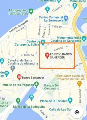 a map of the city of santa clarita at Apartamento centro histórico 303-2 in Cartagena de Indias